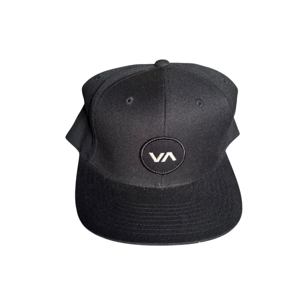 RVCA Black Mid Fit Snapback Cap